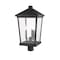 Z-Lite Beacon 3 Light Outdoor Post Mount Fixture, Black & Clear Beveled 568PHXLR-BK - alternate 3